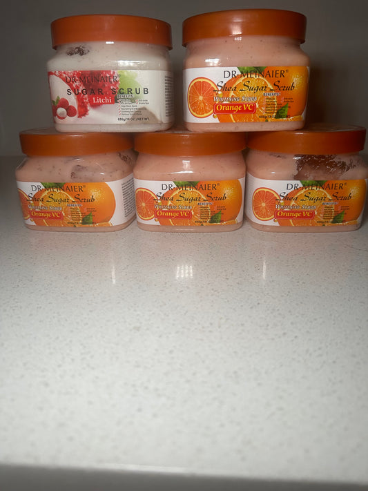 Dr. Meinaier Shea Sugar Scrub – Orange VC / Litchi – 650g